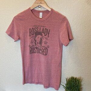 Boss Lady Rustic Red T-shirt Size Small Unisex Beer Brewery